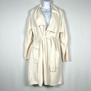Tommy Bahama Women's Cream Robe Polyester Soft Belted Size S